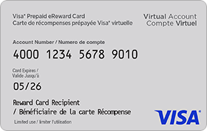 Visa® Prepaid eReward Card $300 - $499.99
